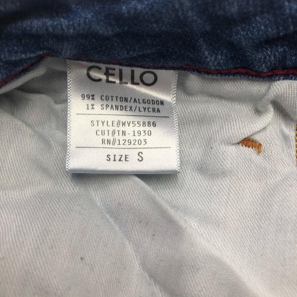 Cello Distressed Frayed Hem Jean Skirt Size S - Picture 4 of 4